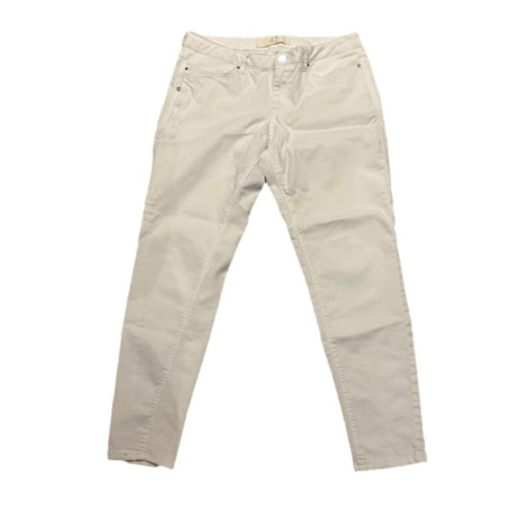 ZARA Basic Womens Denim Pants White Size 10